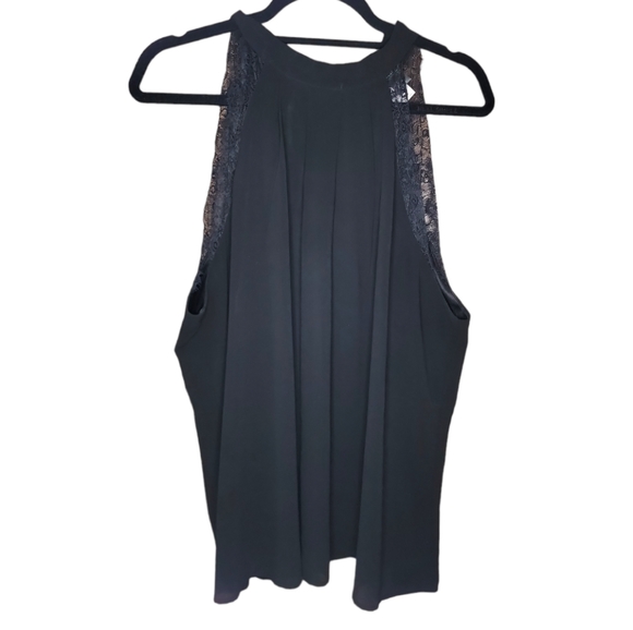 Black Lace Halter Blouse - Picture 1 of 3